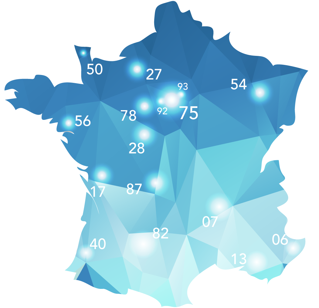 Carte des bases logistique de LAUTO partout en France